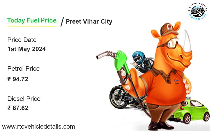Preet Vihar City Petrol Price Today